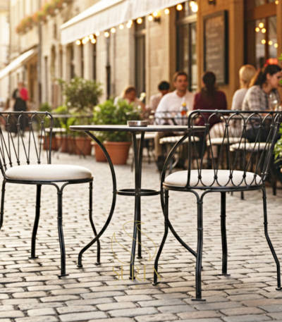 industrial outdoor cafe bistro design