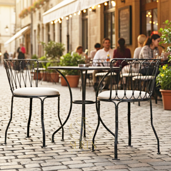 industrial outdoor cafe bistro design