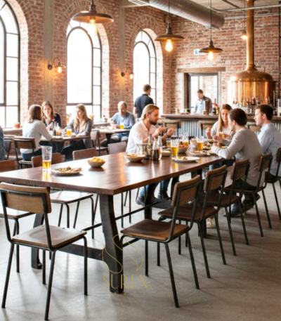 industrial restaurant table design