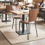 Leather Polo Chair With Metal Structure