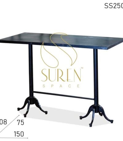 Dual Casting Base Metal Top Bar Pub Table