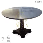 Heavy Metal Cast Iron Base Folding Outdoor All-Weather Round Table
