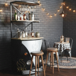 Indian metal home bar design