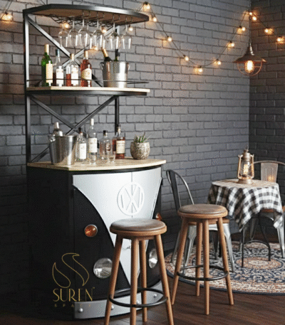 Indian metal home bar design