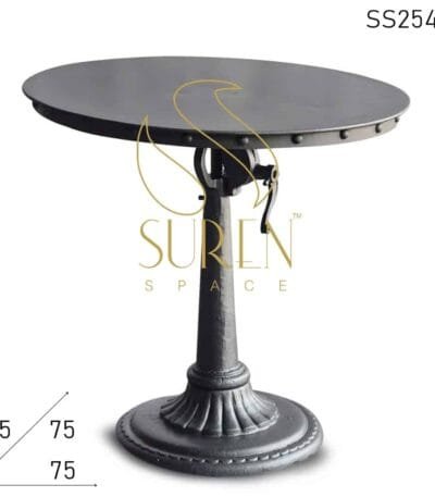 Metal Folding Cast Iron Height Adjustable Outdoor Table
