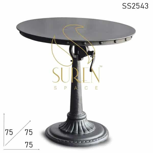 Metal Folding Cast Iron Height Adjustable Outdoor Table