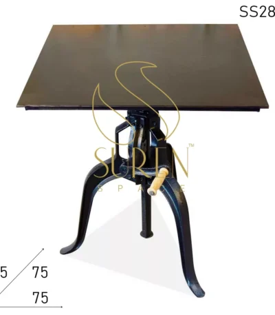 Metal Top Height Adjustable Outdoor Table