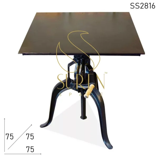 Metal Top Height Adjustable Outdoor Table