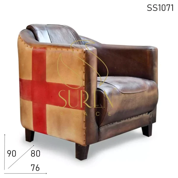 Tufted Pure Leather Popular Restaurant Bar Sofa Design Resort Lounge Club Chair For Hotel Lobby Area jpg