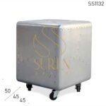 Aviator Finish Movable Metal Futuristic Design Bedside