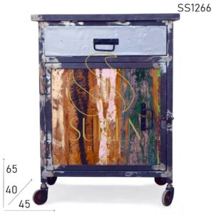 SS1266 Suren пространства Multi Материал Мелиорированные деревянные железа природных металлических отделка Bedside