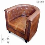 Round Back Tufted Design Lounge Sofa Design