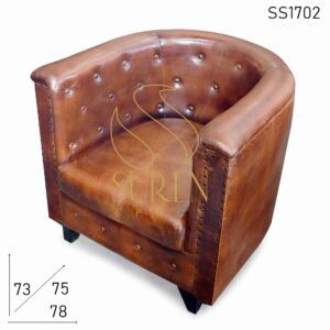 SS1702 Suren Space Round Back Tufted Design Lounge Sofa Design