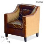 Stitched Design Duel Shade Leather Canvas Single Seater Design