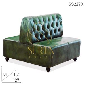 SS2270 Surne Space Tufted leather restaurant Sofa