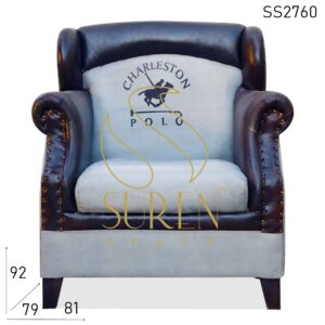 SS2760 Suren космического крыла Назад Печатный дизайн Холст Кожаный Винтаж Стиль диван