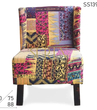 Indian Traditional Fabric Resort Room Area Chair