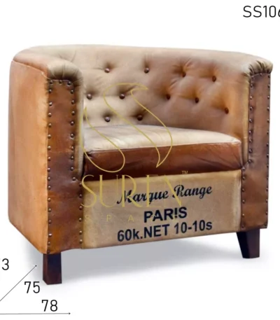 Tufted Arm Chair Round Back Restaurant Sofa Design