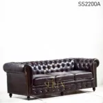 Tufted Evergreen Chesterfield Hotel Lobby Sofa Design