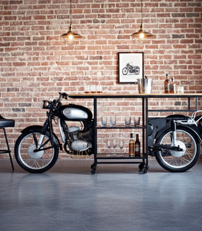 automobile theme bar cabinet design