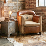 industrial theme hotel accent chair