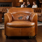 Leather Canvas Lawson Single Seater Sofa