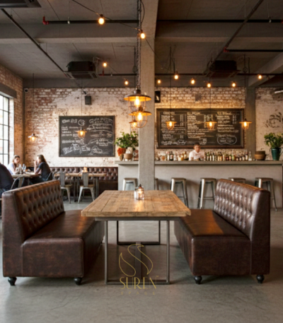 restaurant upholstered sofa design