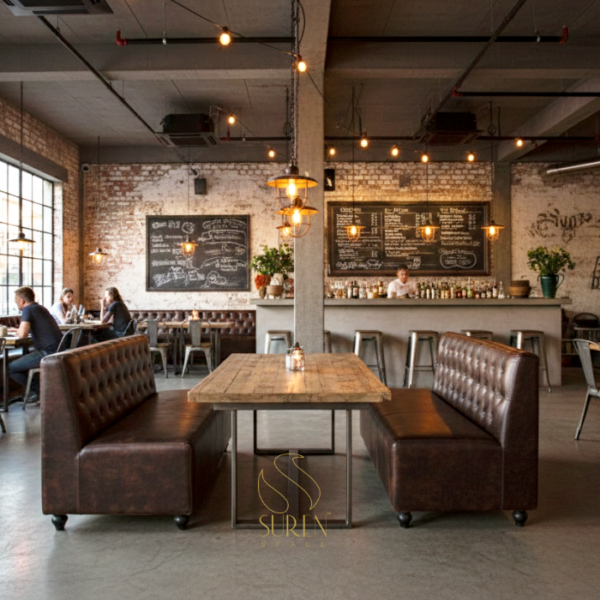 restaurant upholstered sofa design