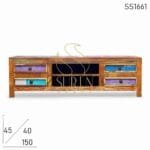 Handmade Design Indian Wood Living Room TV Cabinet Furniture