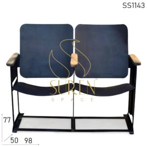 SS1143 SUREN SPACE Ferro Metal Old Style Duas Cadeiras de Cinema