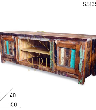Old Boat Wood Resort Room TV Cabinet Furniture