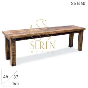SS1460 SUREN SPACE Rough Mango Indian Wood Industrial theme Bench