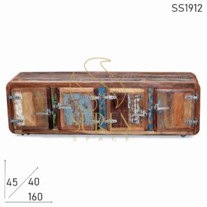 SS1912 Suren Space Designer Style Indiase teruggewonnen hout vier deuren tv-kast