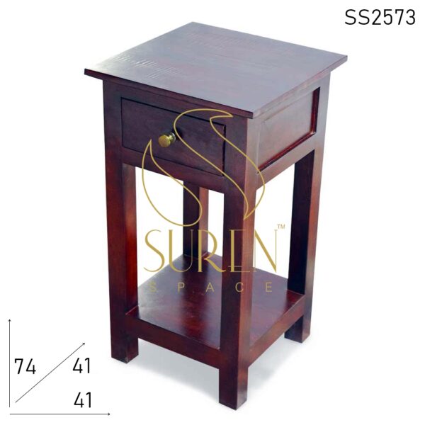 SS2573 Suren Space Solid Indian Wood Modern Design Hotel Side Table