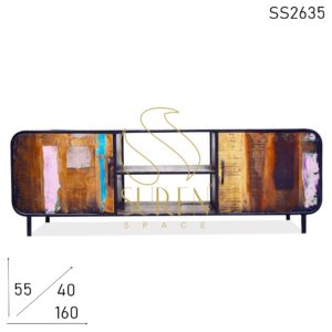 SS2635 SUREN SPACE Reclaimed Design Unique Furniture Entertainment Unit