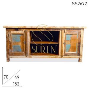SS2672 SUREN SPACE Jodhpur Furniture Design Bateau Wood Entertainment Unit