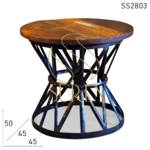 Old Metal Unique Street Design Side Table cum Coffee Table