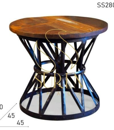 Old Metal Unique Street Design Side Table cum Coffee Table