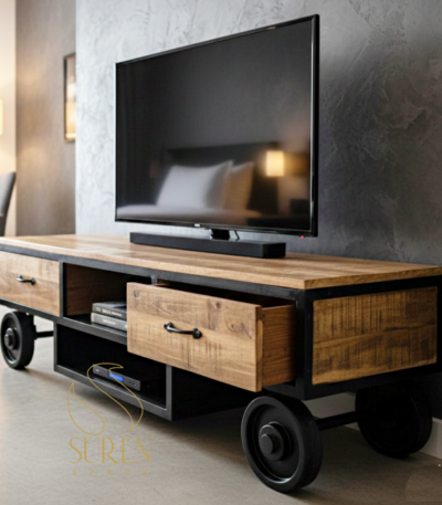 industrial tv cabinet design for hotel