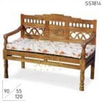 Hand Carved Indian Carved Solid Wood Bench Design
