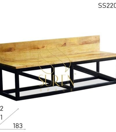 Simple Industrial Design Natural Indian Wood Bench Design