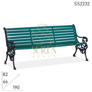SS2232 SUREN ESPAÇO Três assentos de ferro fundido de banco esculpido