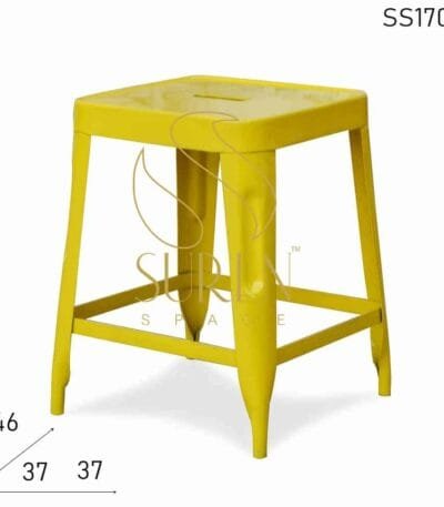 Metal Stackable Industrial Iron Stool Design