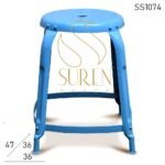 Sky Blue Cafe Stackable Stool