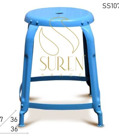 Sky Blue Cafe Stackable Stool