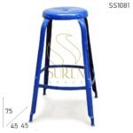 The Dark Blue Brewery Brew Pub Height Bar Industrial Stool