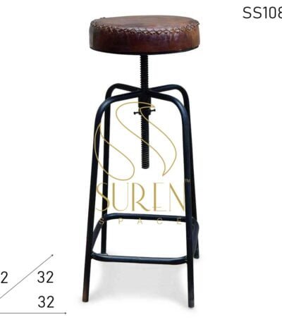 Industrial Height Adjustable Pub Brewery Stool