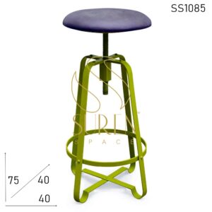 SS1085 Suren пространства зеленый металл Leatherite Регулируемый высота паб стул