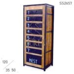 Black Finish Indian Industrial Drawer Chest Design