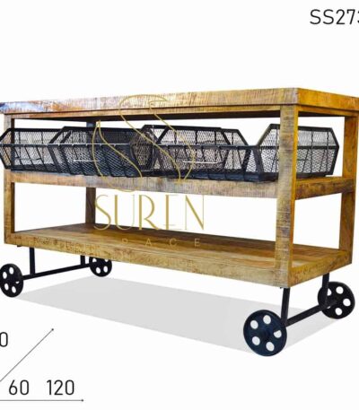 Four Basket Jodhpur Industrial Trolley Design